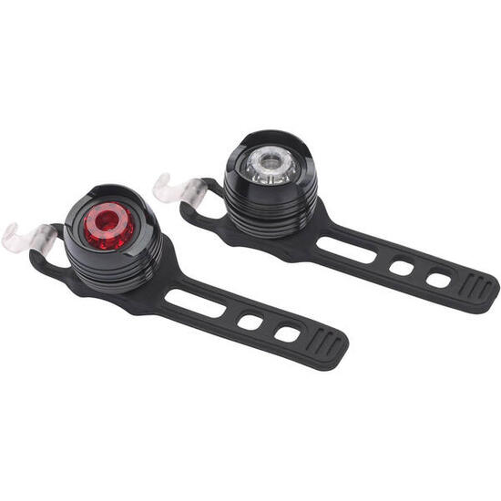 Set luci LED AXA Metro per bicicletta anteriore e posteriore nero