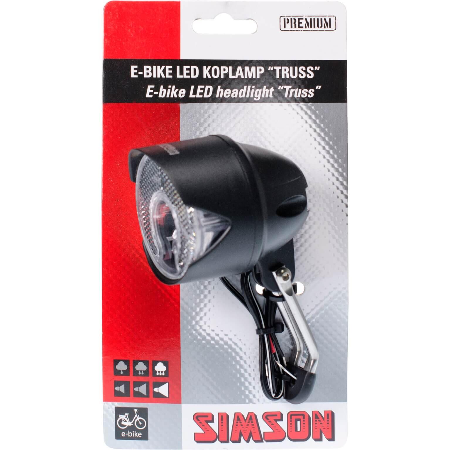 Simson - Simson Front Fork Headlight Truss E-bike Noir Sur Carte - Éclairage Vélo - Incolore|noir - No Size - Decathlon