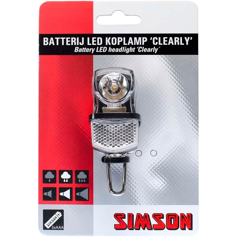 SIMSON Compact Black LED Battery Headlight