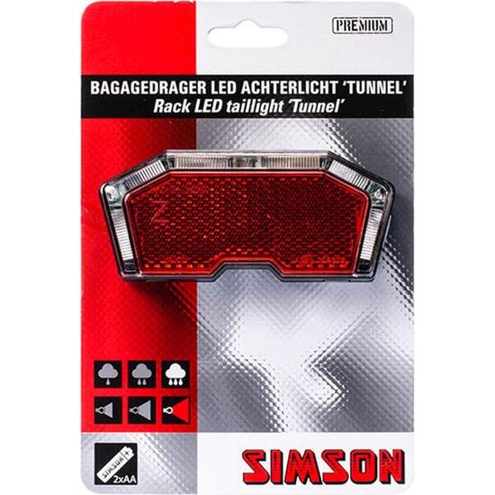 Simson Rücklicht Tunnel 3 LED für Batterieträger