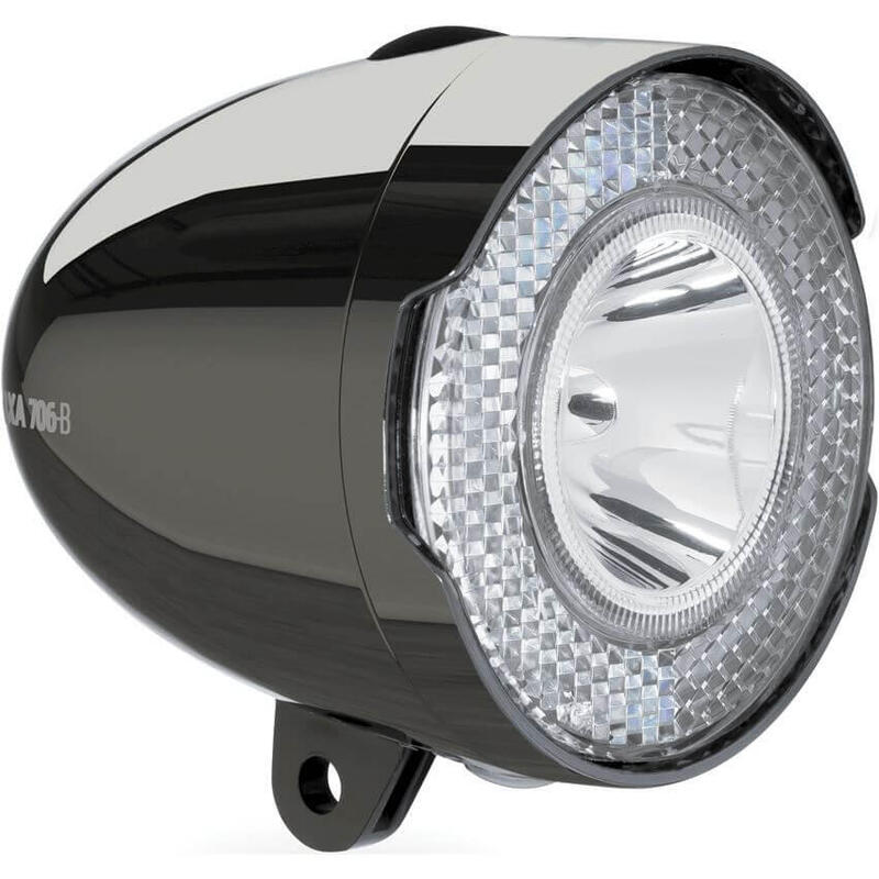 koplamp 706 15 lux batt dark chrome