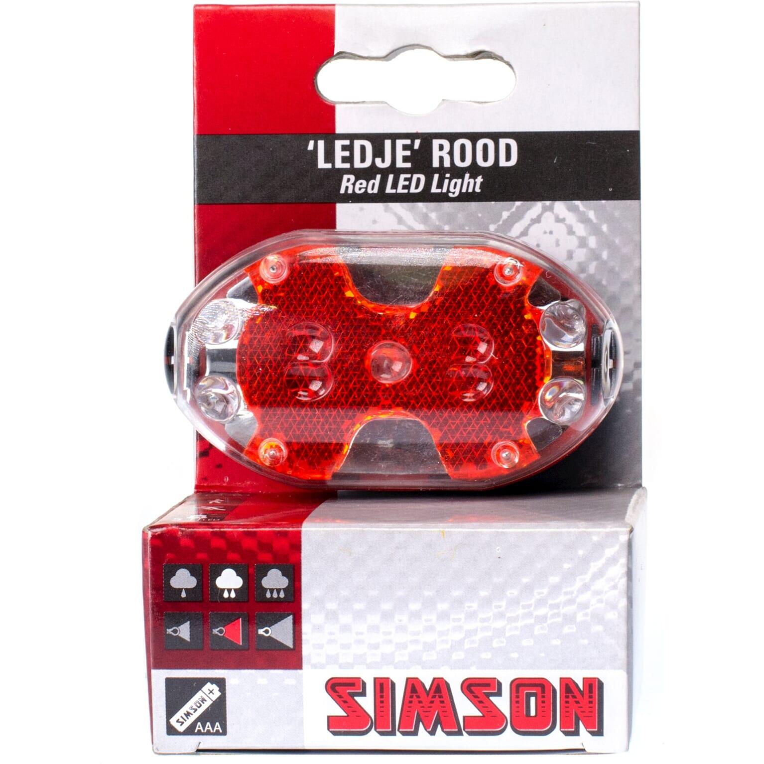 SIMSON Simson Red LED Rear Light for Safe Cycling