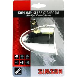 koplamp Classic batterij chroom