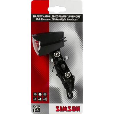 Simson frontlicht Leuchtender Nabendynamo led 30 Lux schwarz