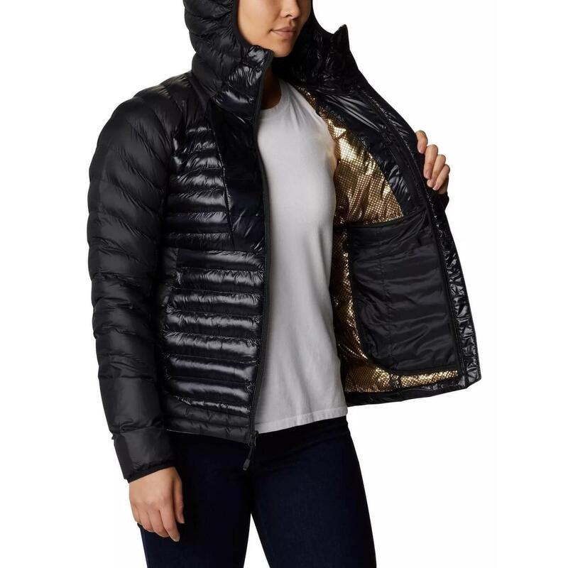 Wintermantel Labyrinth Loop Hooded Jacket Damen - Schwarz