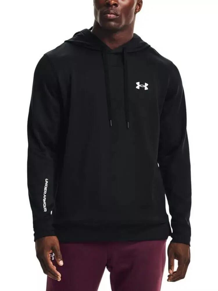 Ua Armour Terry Hoodie férfi kapucnis pulóver - fekete 1/6