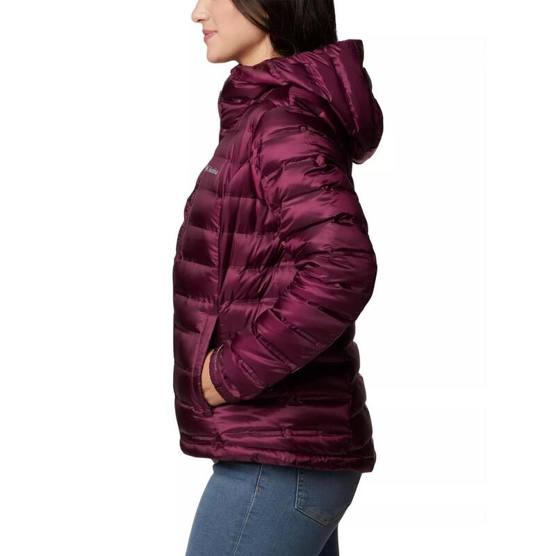 Jacheta de puf Pebble Peak Down Hooded Jacket - violet femei