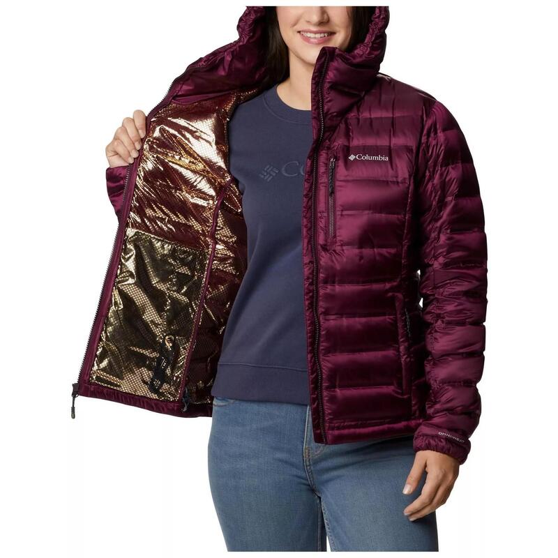 Jacheta de puf Pebble Peak Down Hooded Jacket - violet femei