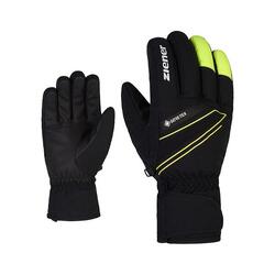 ZIENER Gants de ski GUNAR GTX - Black / Yellow