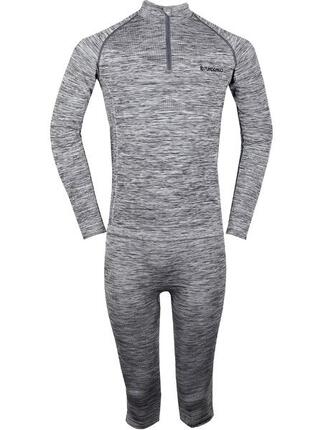 Funktionsshirt SEAMLESS HALFZIP Baselayer Set Herren - grau