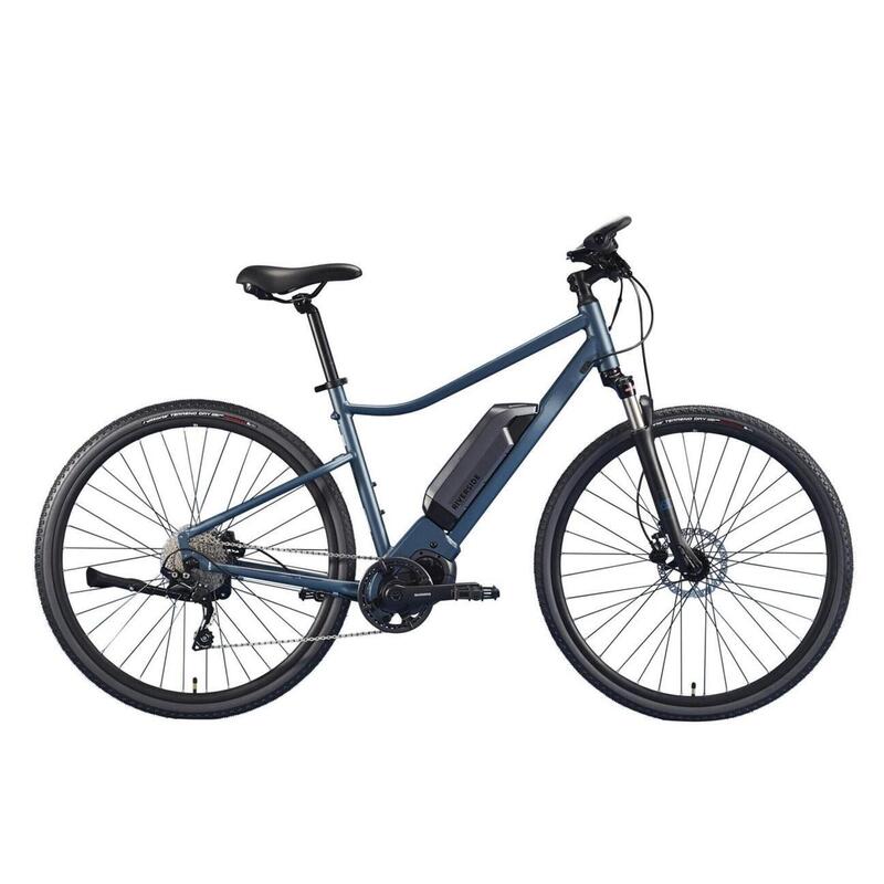 Seconde vie VÉLO TOUT CHEMIN ELECTRIQUE RIVERSIDE 540 E BLEU GRIS