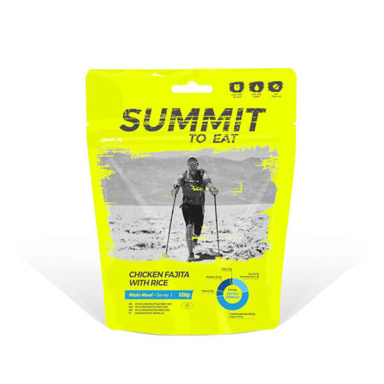 Fajitas poulet Summit To Eat 128 g – repas lyophilisé, prêt en 8 min, protéiné