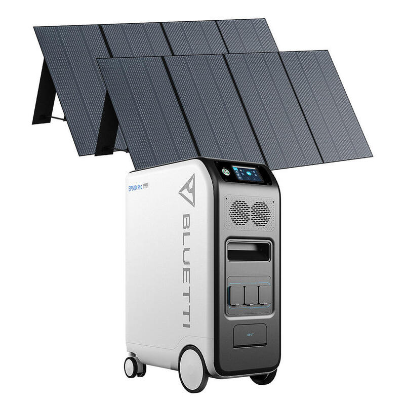 BLUETTI EP500Pro com 2*PV350 Gerador Solar 5100Wh/3000W LiFePO4 para Emergencia