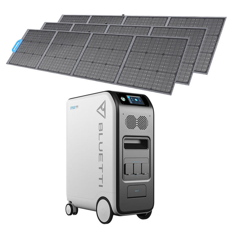 Générateur solaire BLUETTI EP500Pro avec 3 panneaux solaires PV200 5100Wh