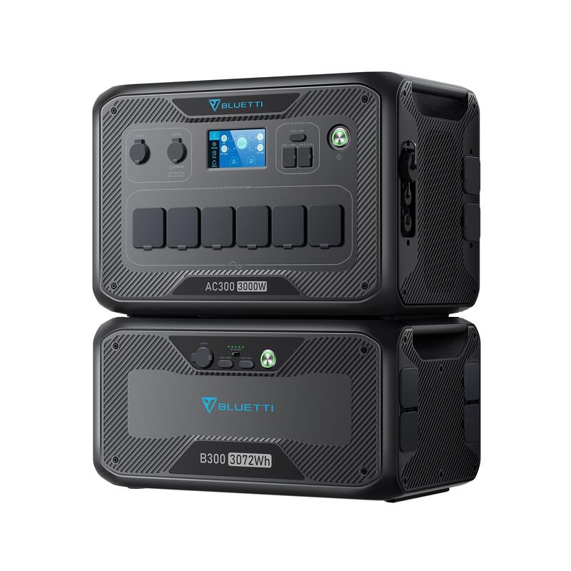 Batterie de secours BLUETTI AC300+B300K,3000W+panneau solaire 350W, pour Urgence