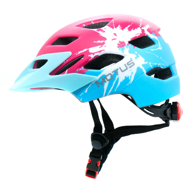 Casque de vélo pour enfant MOTUS rouge et bleu S/M (48-58 cm)