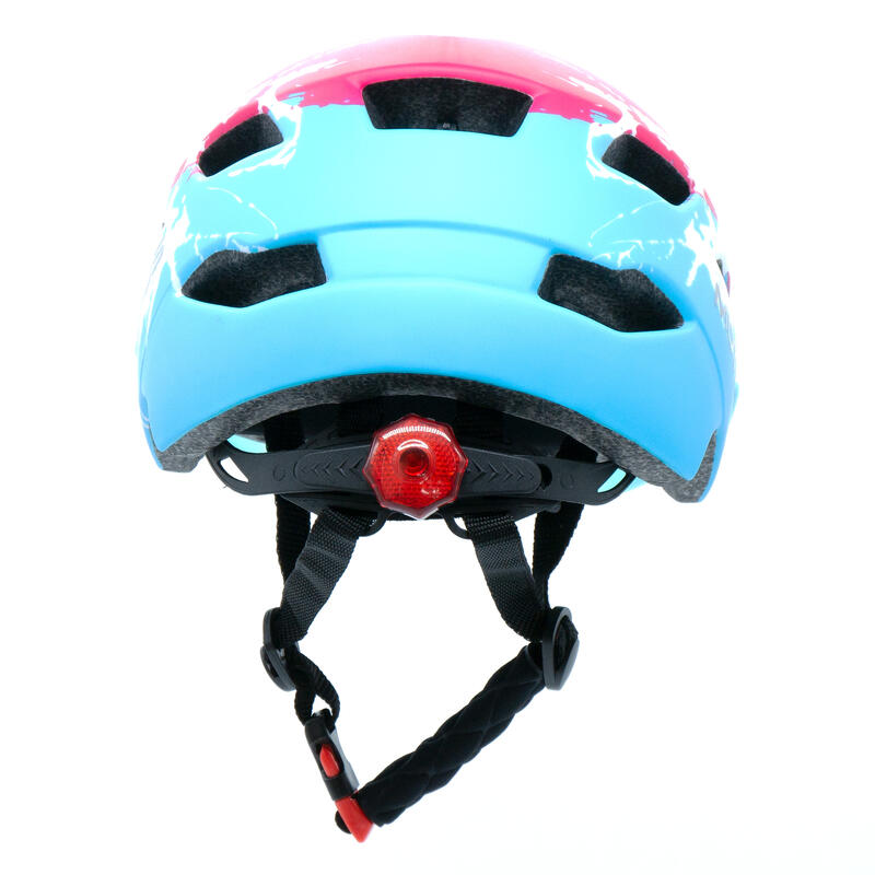 Kask rowerowy dziecięcy MOTUS czerwono-niebieski S/M (48-58 cm)