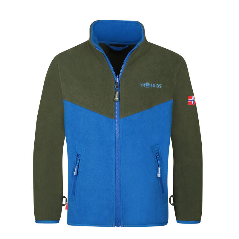 Veste polaire enfant Oppdal XT vert lierre/bleu moyen