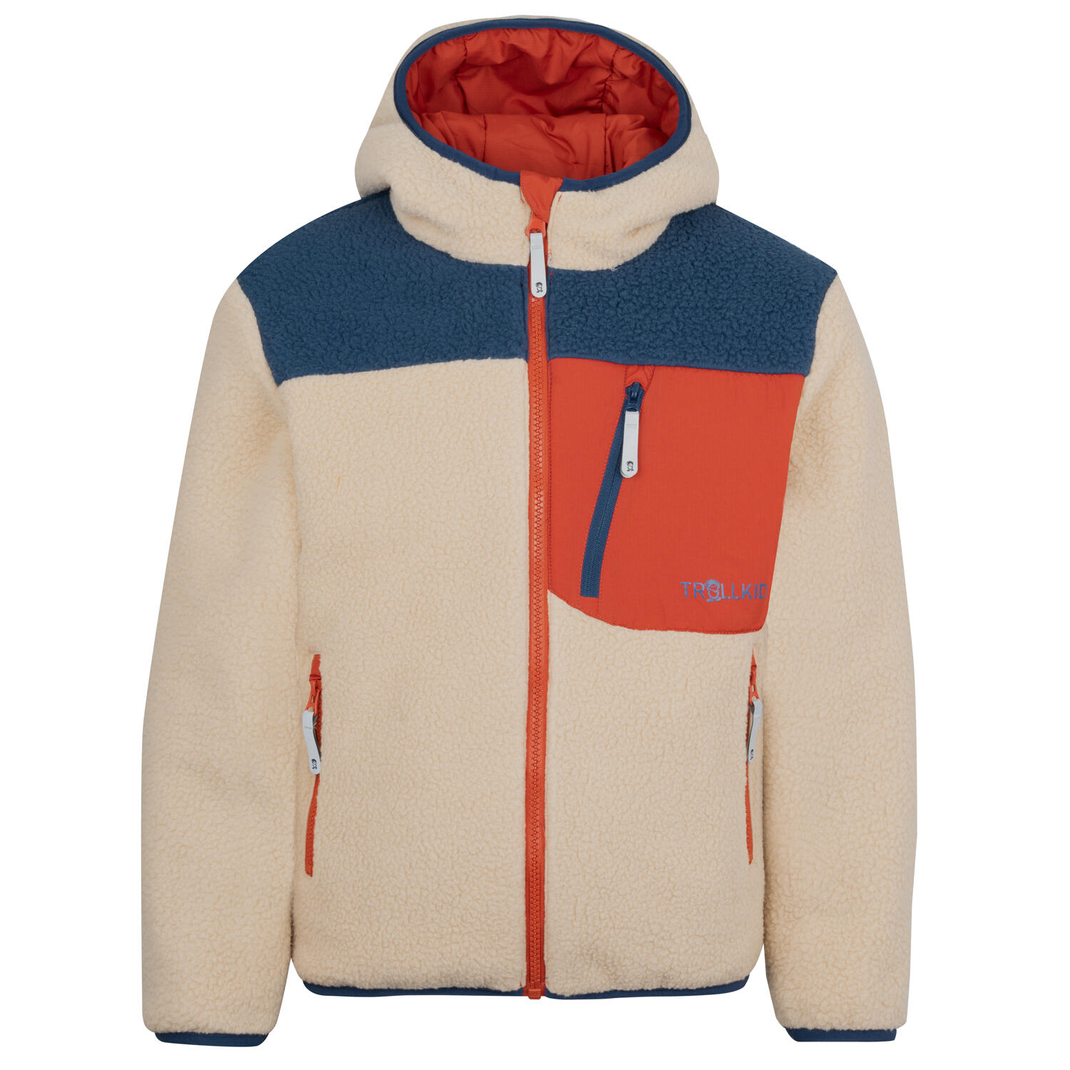Kinder Jacke SANDVIKA Wüstensand/Mystik Blau/Rostrot 5/6