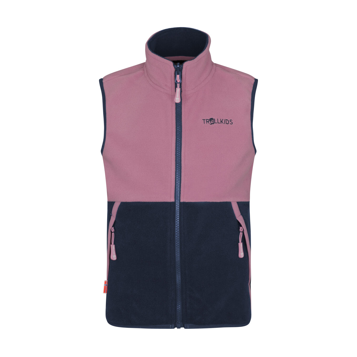 Children's fleece vest KJERAG Mauve/Marine