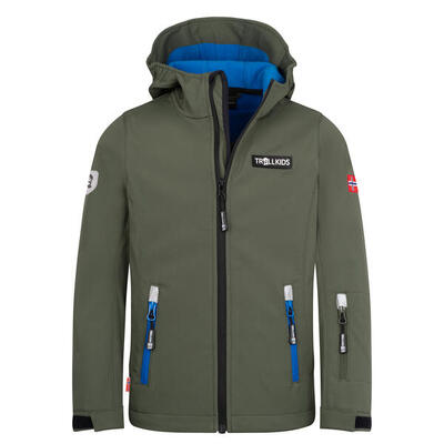 Kinder Softshell Jacke Oslofjord Wasserabweisend Hellgrün / Mittelblau
