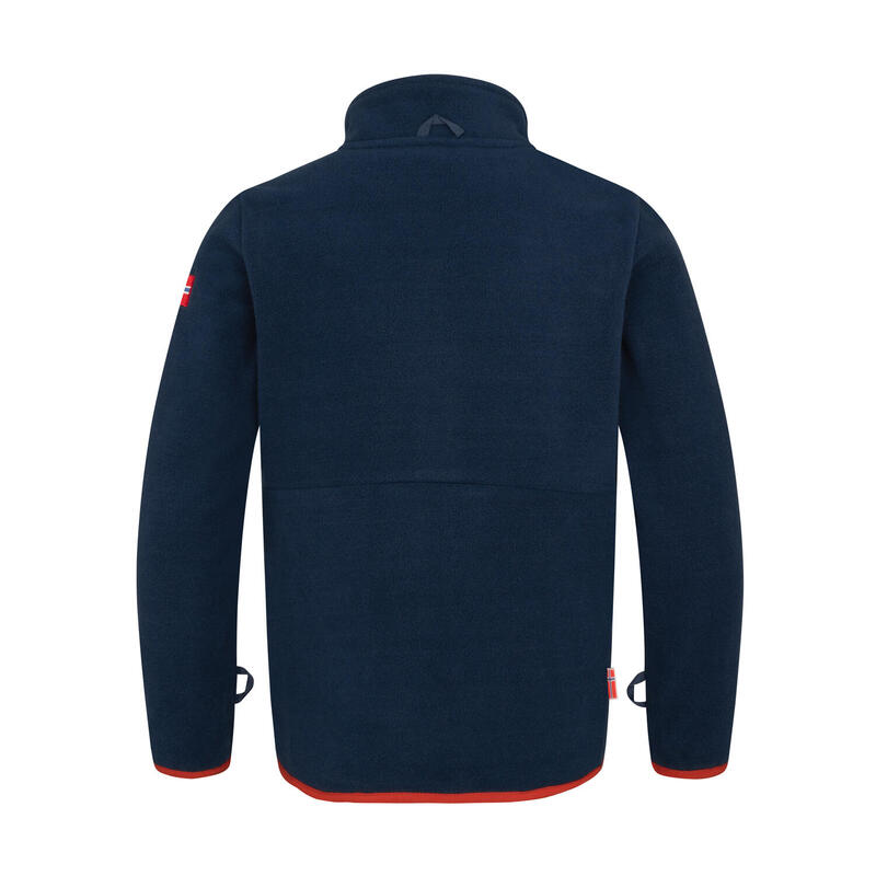 Kinder Fleecejacke STORFJORD Rostrot/Mystik Blau