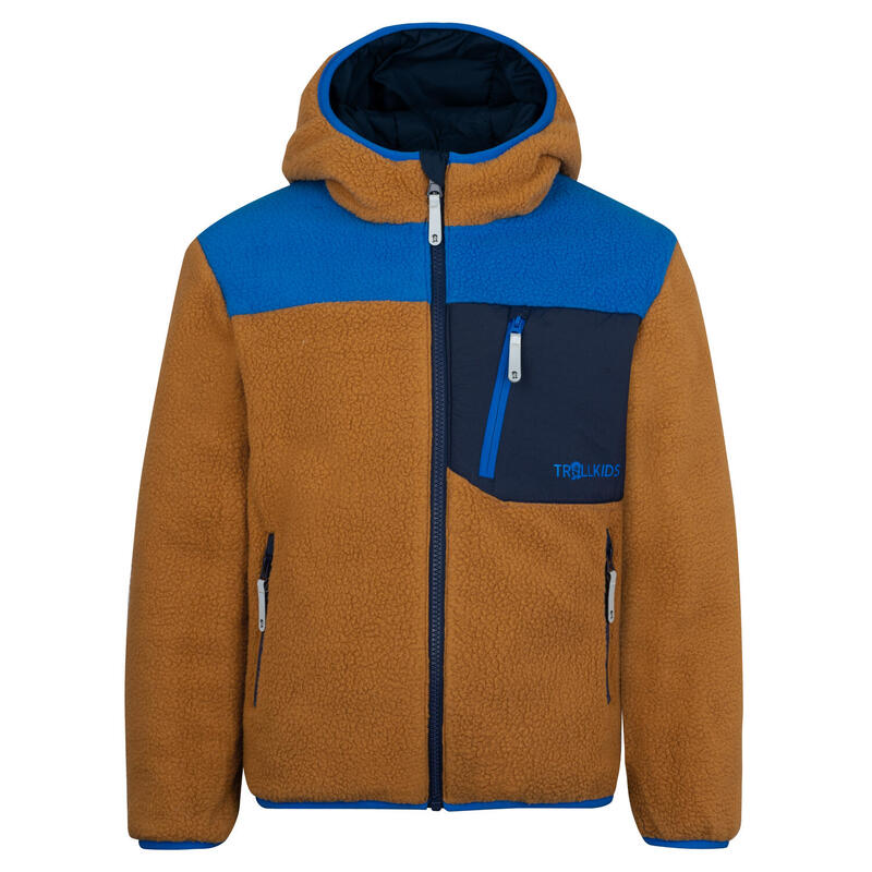 Kinder Jacke SANDVIKA Karamell-Braun/Mittelblau/Marine