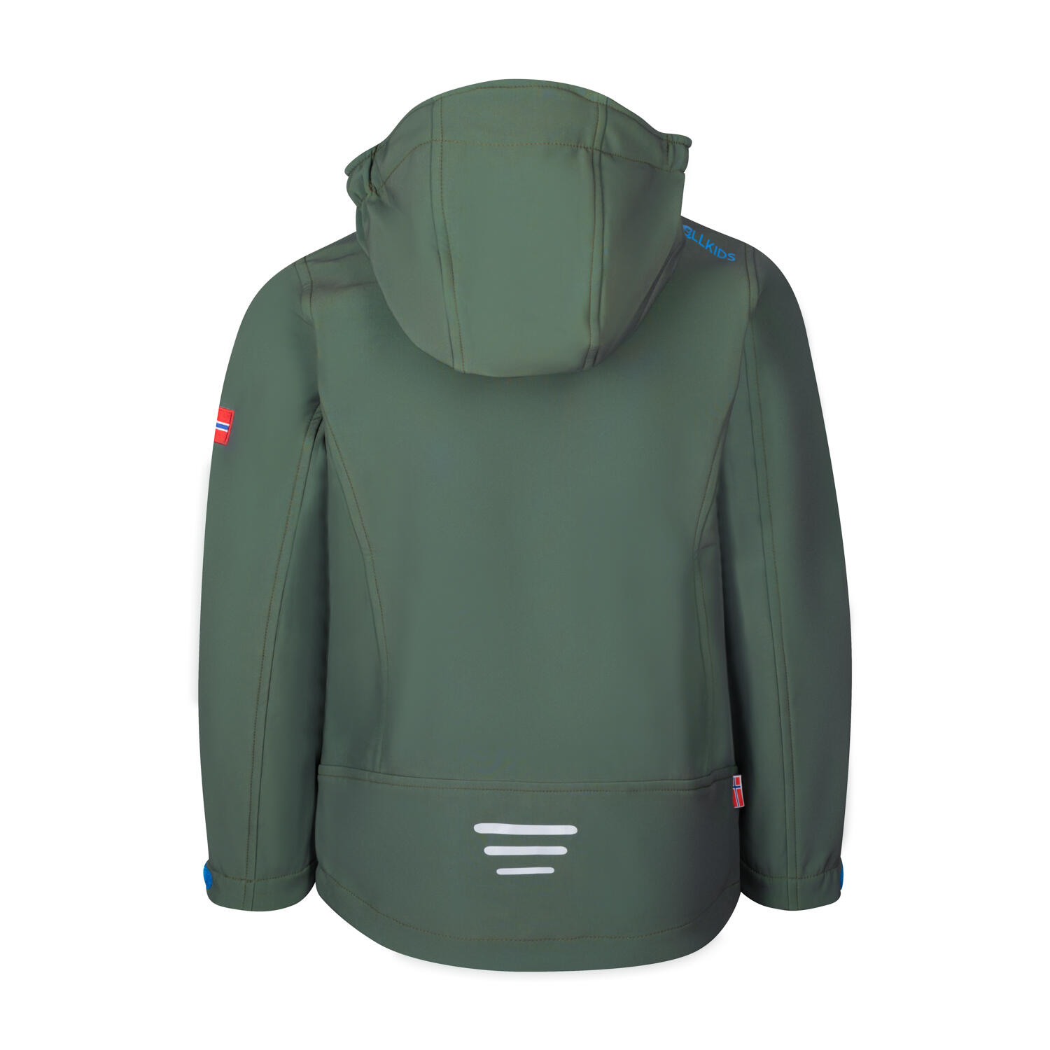 Veste softshell pour enfants Trollfjord vert lierre/bleu moyen/noir 2/2