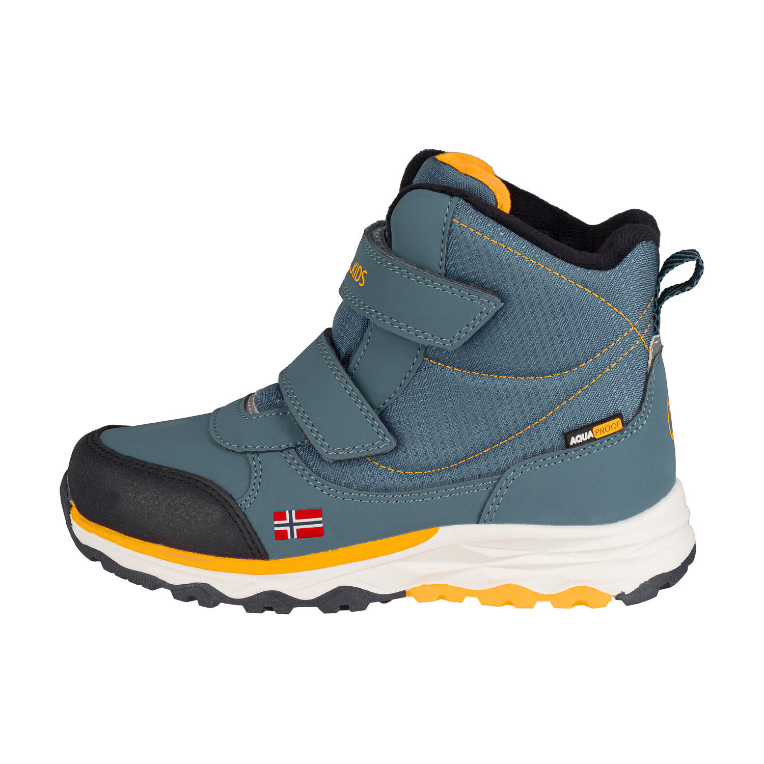 Kids Winter Shoes Hafjell Steel Blue/Navy/Mango