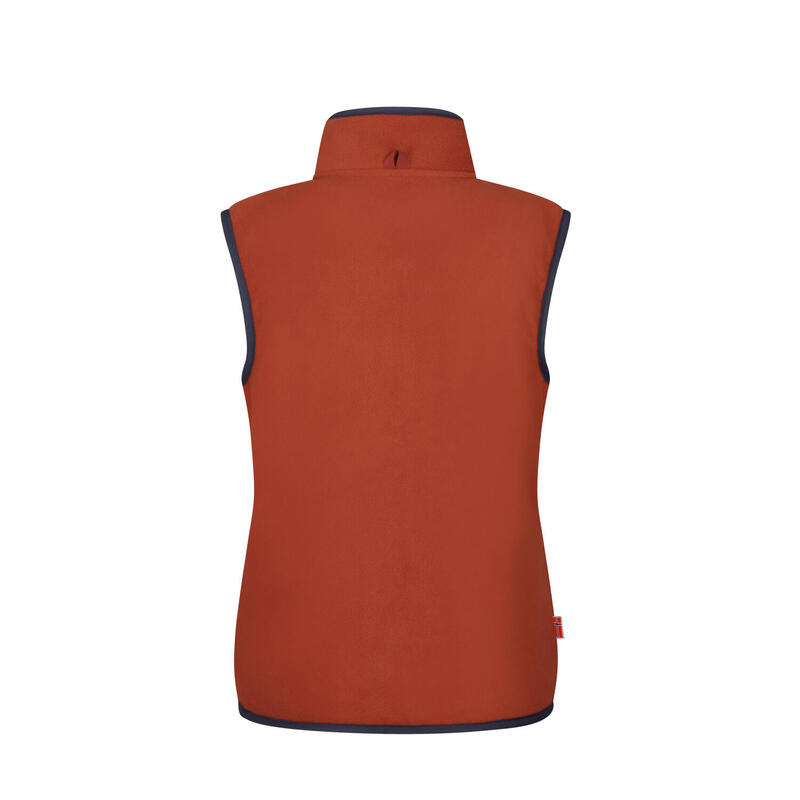 Gilet polaire pour enfants Arendal rouge rouille/bleu mystique