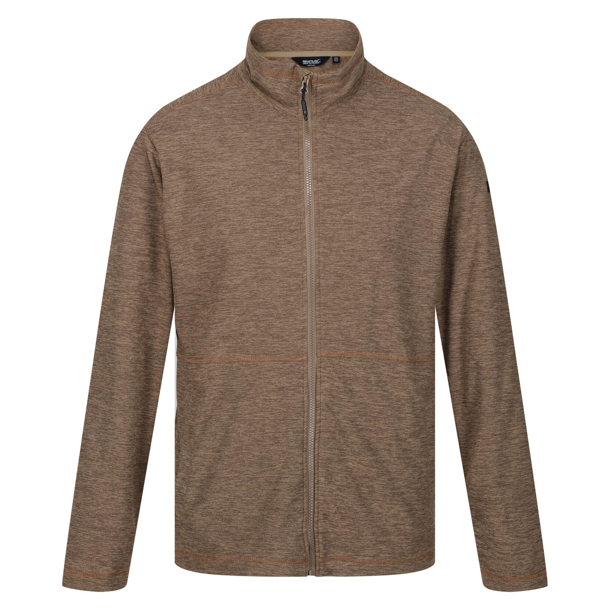 REGATTA Mens Edley Marl Full Zip Fleece Jacket (Gold Sand)