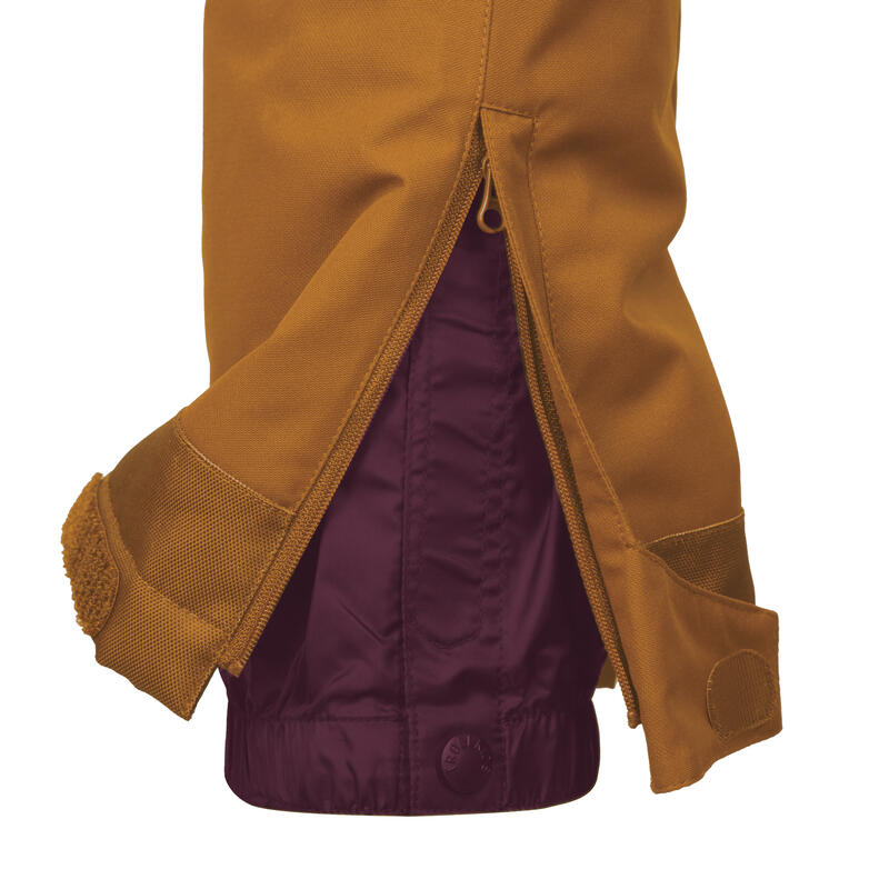 Pantalon de ski fille imperméable et respirant RAULAND marron caramel