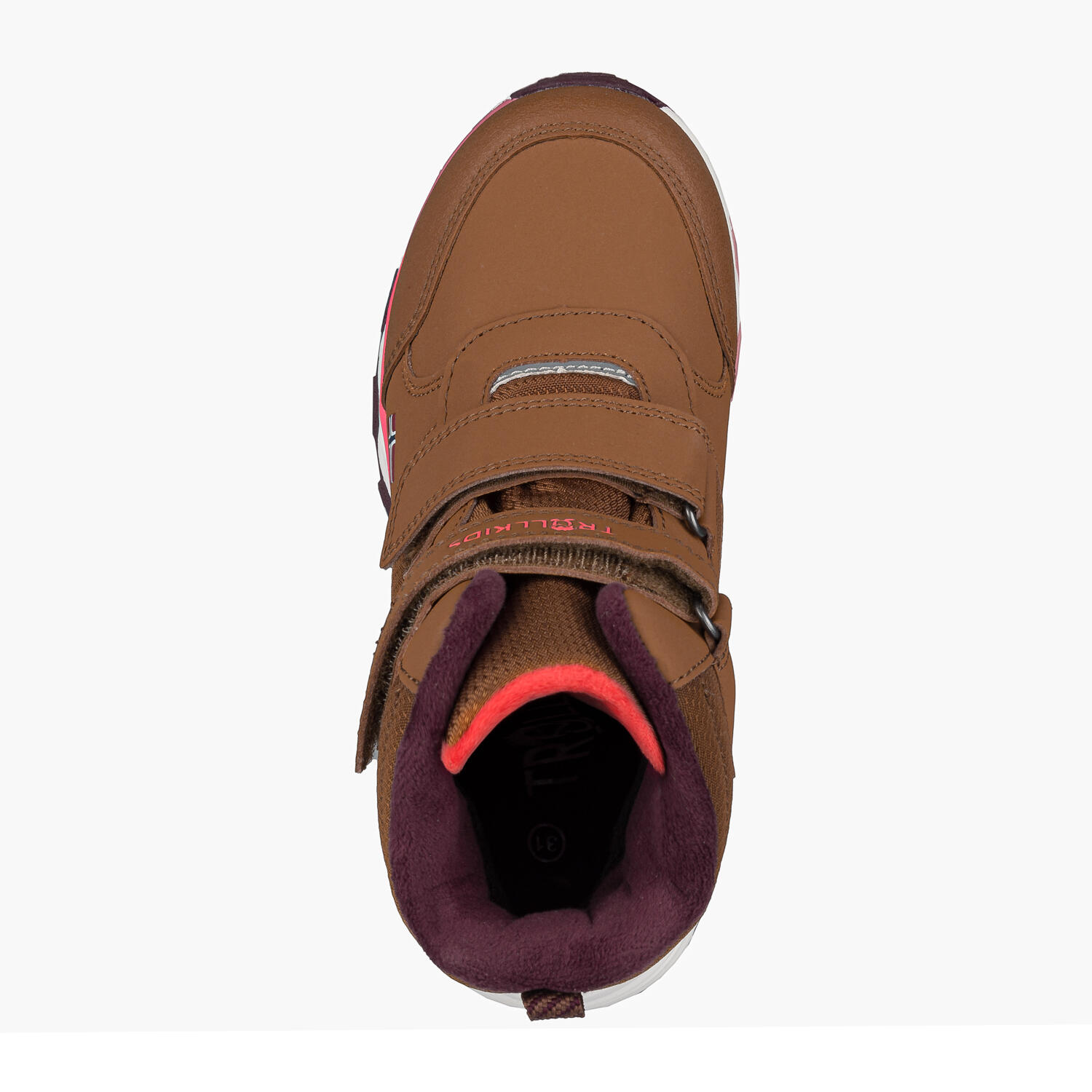 Enfants Chaussures d'hiver Hafjell Karamell-brun/Lachsrosa/Rouge bourgogne 3/4