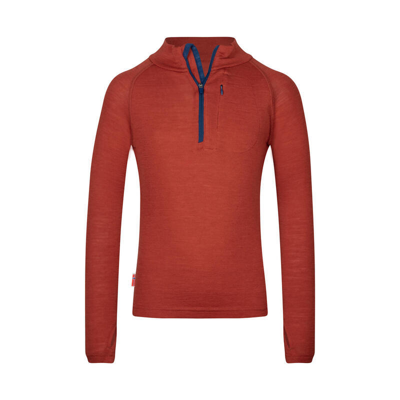 Pull enfant Lofoten rouge rouille/bleu mystique