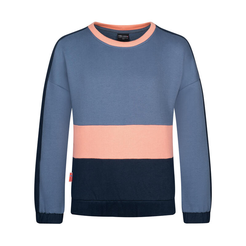 Mädchen Sweatshirt VERDAL Lotusblau/Marine/Dahlienrosa