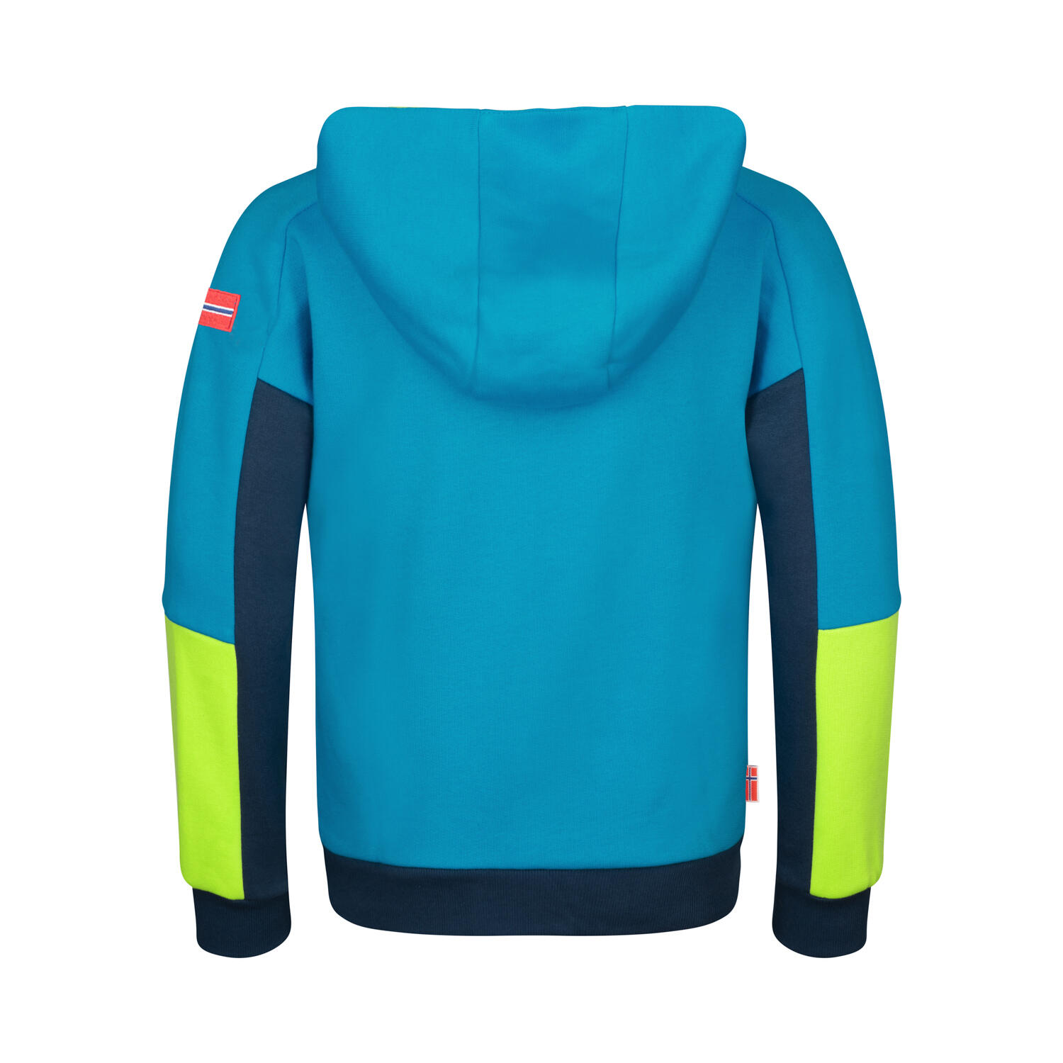 Kinder Hoodie RONDANE Mitternachtsblau/Vivid-Blau/Helles Limegrün 2/2