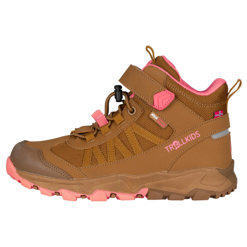 Kinder Wanderschuh Tronfjell mid Karamell-Braun/Lachsrosa