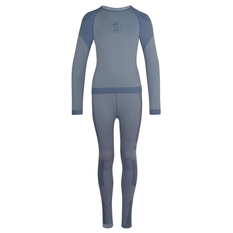 Ensemble de sous-vêtements multifonctionnels pour enfants Hemsedal lotus bleu