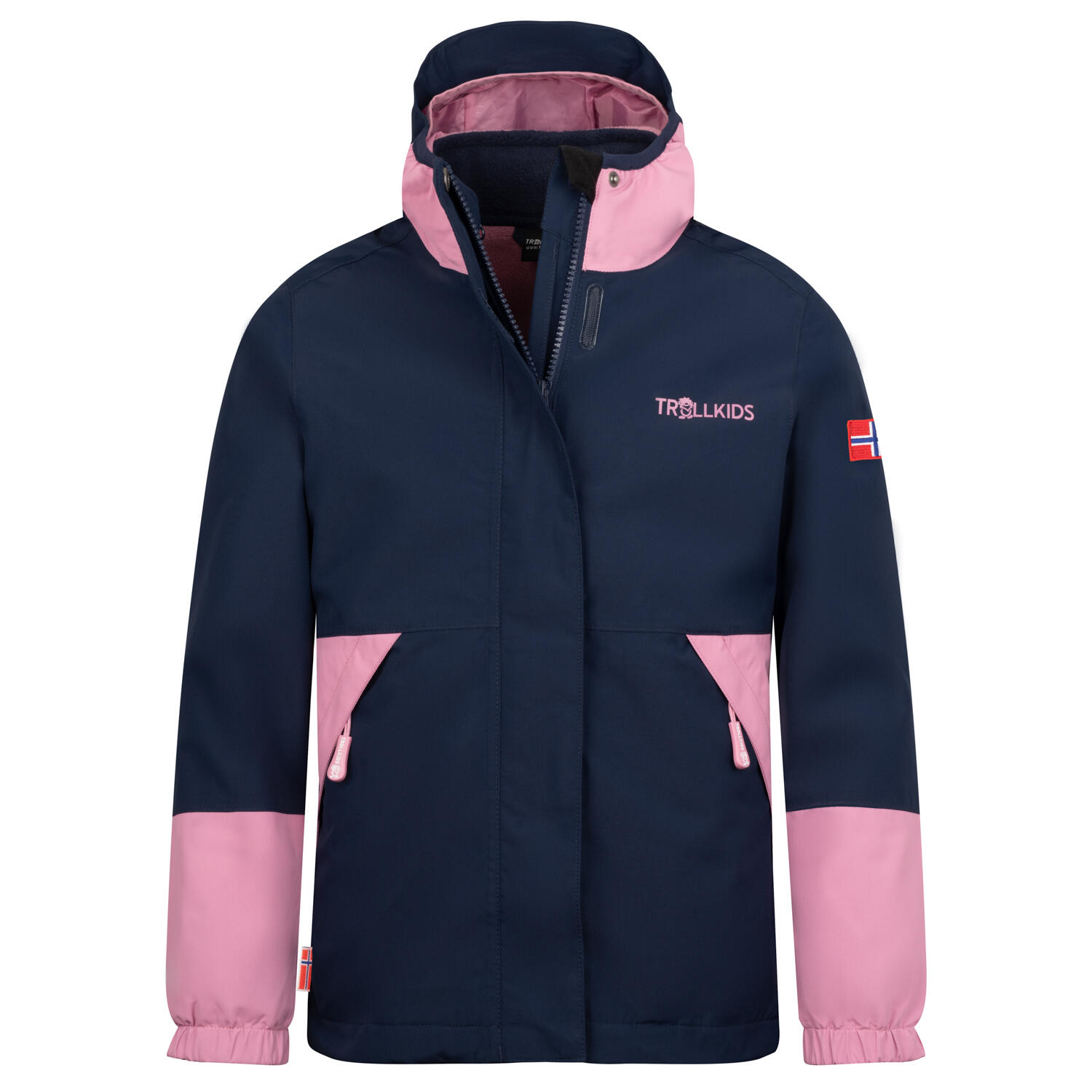 TROLLKIDS Kinder 3in1 Jacke KJERAK Marine/Mauve