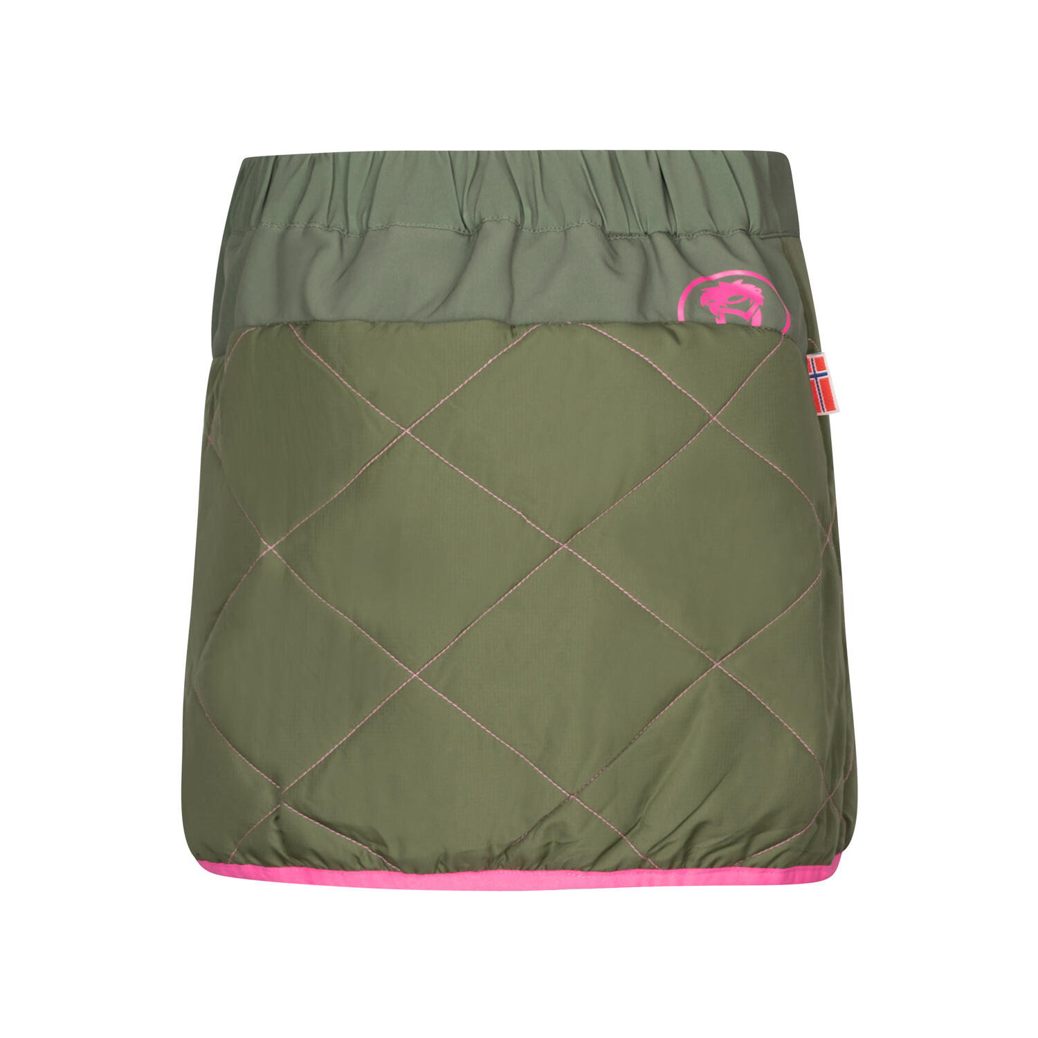 Filles mini-jupe Rondane Olive foncé/magenta clair 2/2