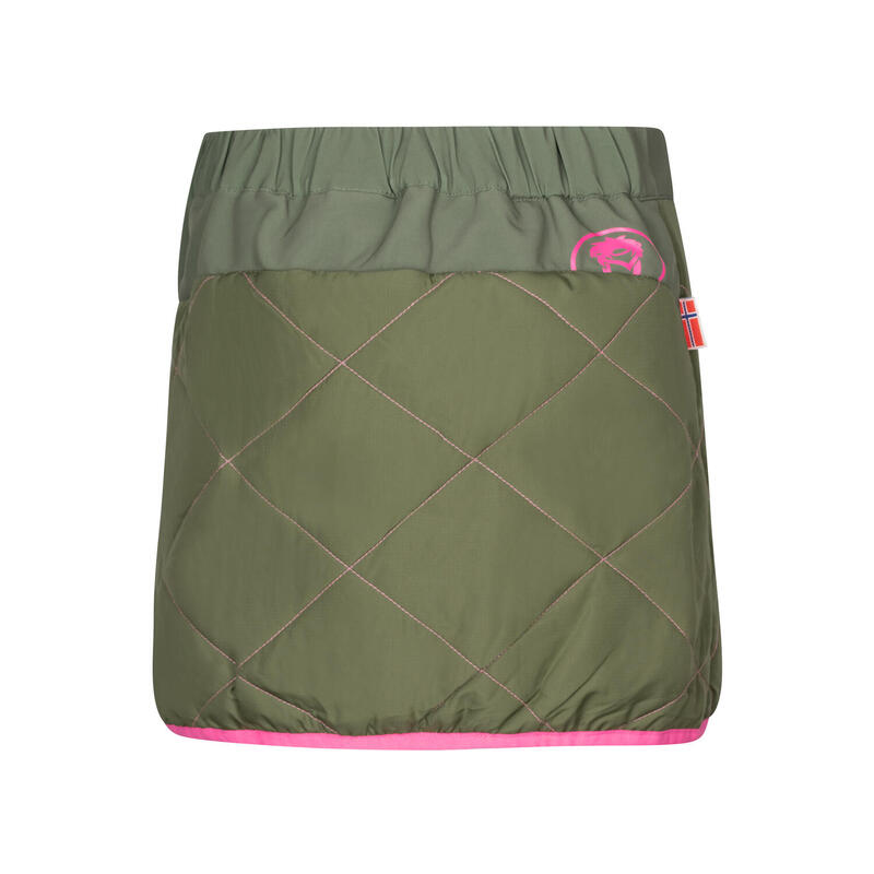 Mini-jupe Fille Rondane Olive Foncé/Magenta Clair