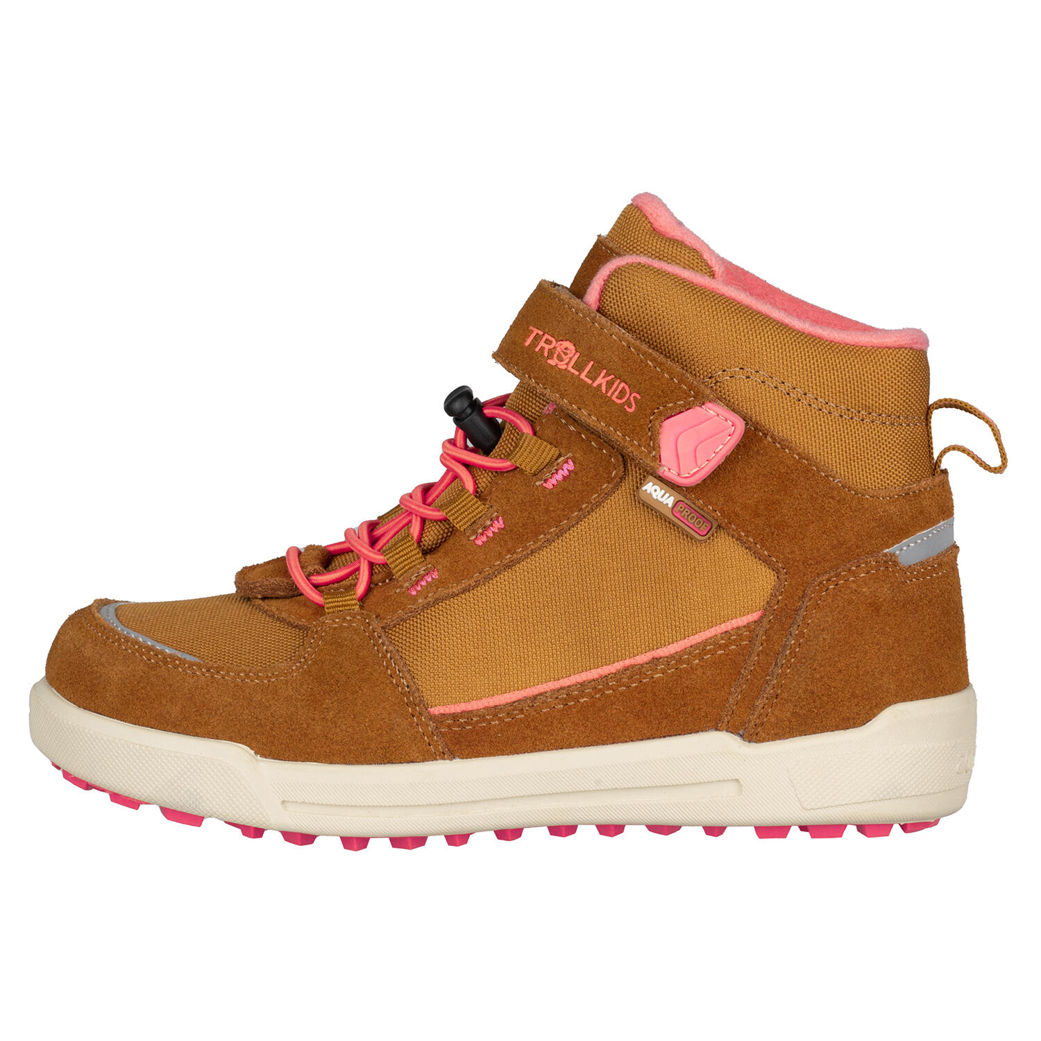 GRYLLEFJORD children's shoes caramel-brown/salmon pink