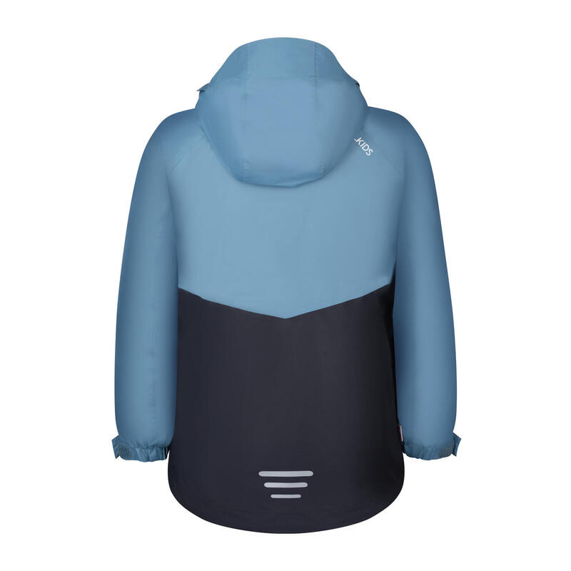 Kinder 3in1 Jacke Bryggen Stahlblau/Schwarz/Mango