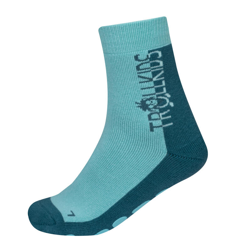 Chaussettes antidérapantes pour enfants ANTI SLIP SOCKS bleu sarcelle/bleu eau