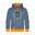 Kinder Hoodie Pullover Troll Stahlblau/Schwarz/Mango