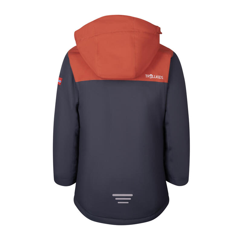 Parka Gudvangen pour enfants Noir/Rouge rouille