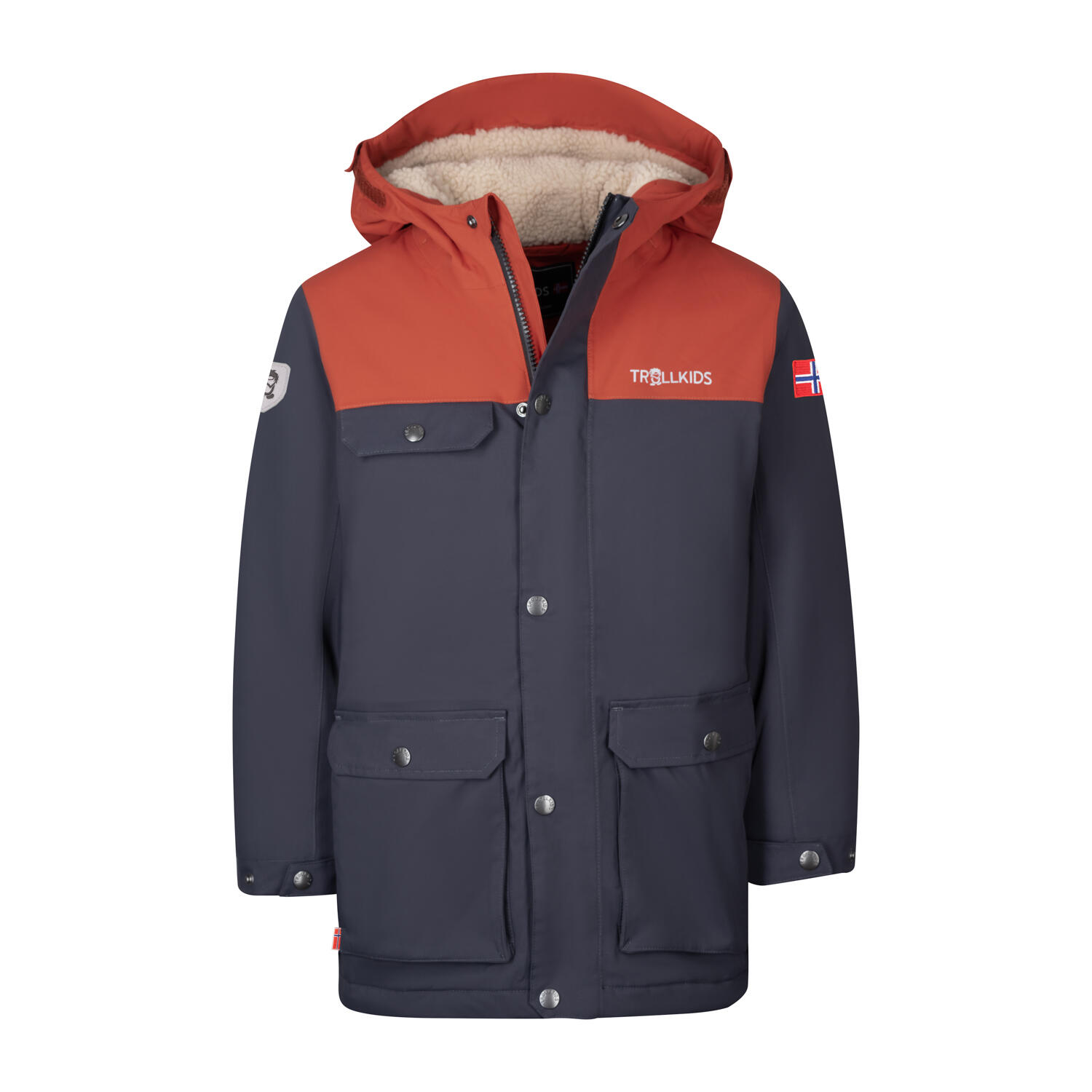 Parka da bambino Gudvangen Nero/Rosso polvere