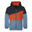 Kinder Kapuzenpullover Alesund Schwarz/Dunkelorange/Stahlblau