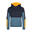 Sweat à capuche enfant RONDANE noir/bleu acier/mangue