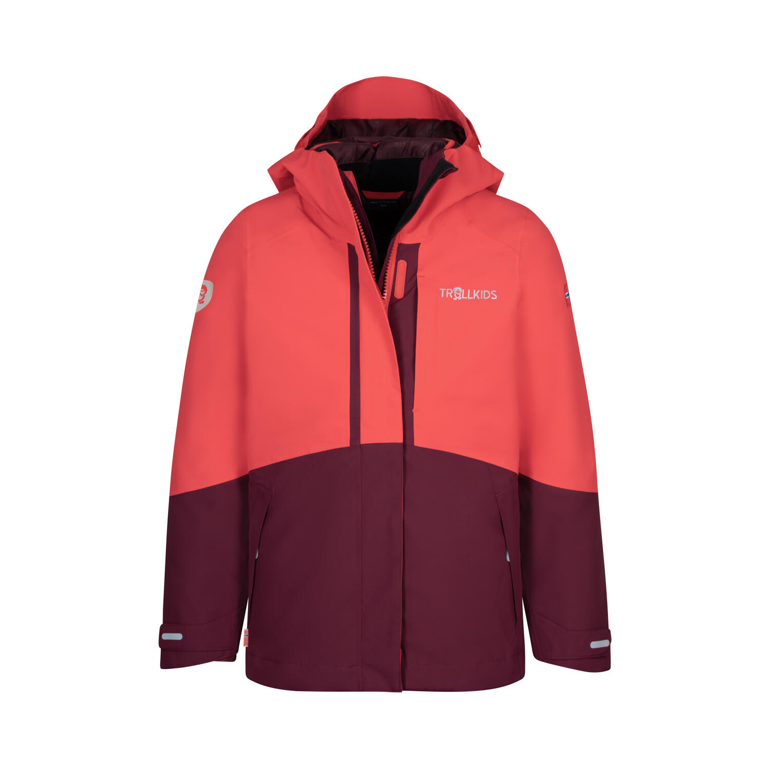 Girls' 3in1 Jacket Skanden Cherry/Burgundy Red